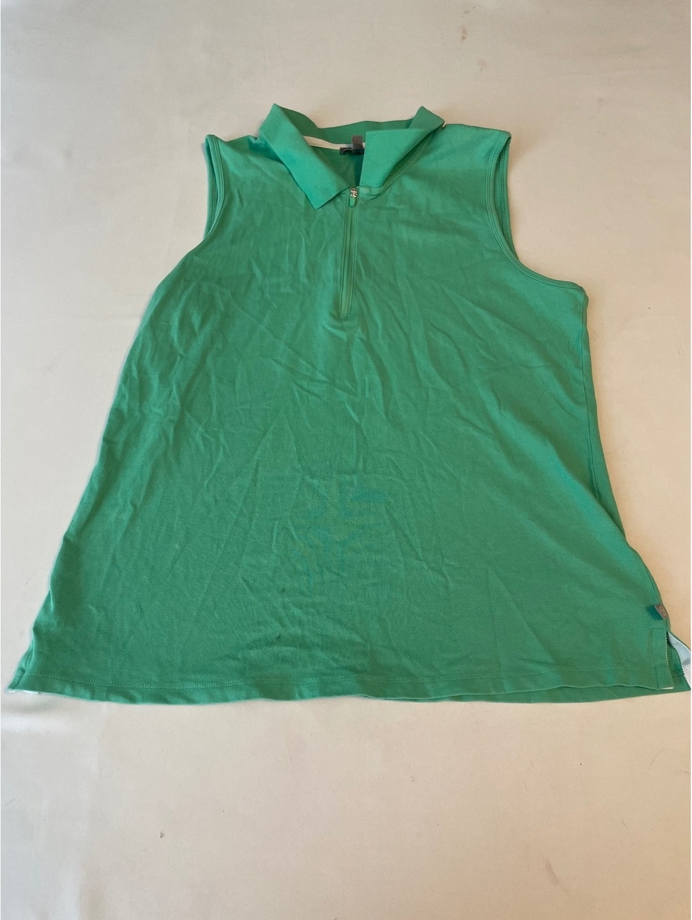 T by Talbots Sleeveless Polo Shirt in Mint Green, Size L